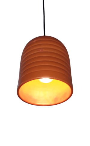 Pottery pendant light. Clay light - Image 2