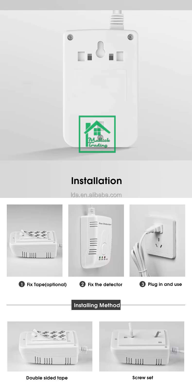 Gas Detector LPG gas leak detectors, Gas Combustible LPG Natural Gas Leak Alarm