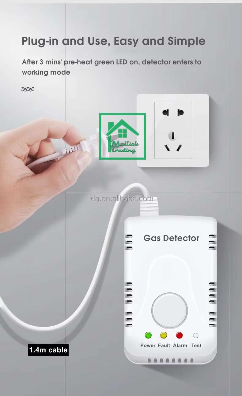 Gas Detector LPG gas leak detectors, Gas Combustible LPG Natural Gas Leak Alarm