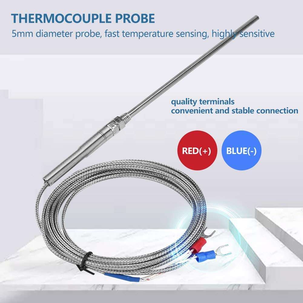 Temperature Controller Sensor. Thermocouple Probe, Thermocouple 0-400℃, - Image 3