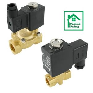 Solenoid Valve. Brass Solenoid Valve IP65 Waterproof Normally Closed Brass Solenoid Valve. 2-way 1/2''. brass EPDM 0-16bar. 230V AC coil.